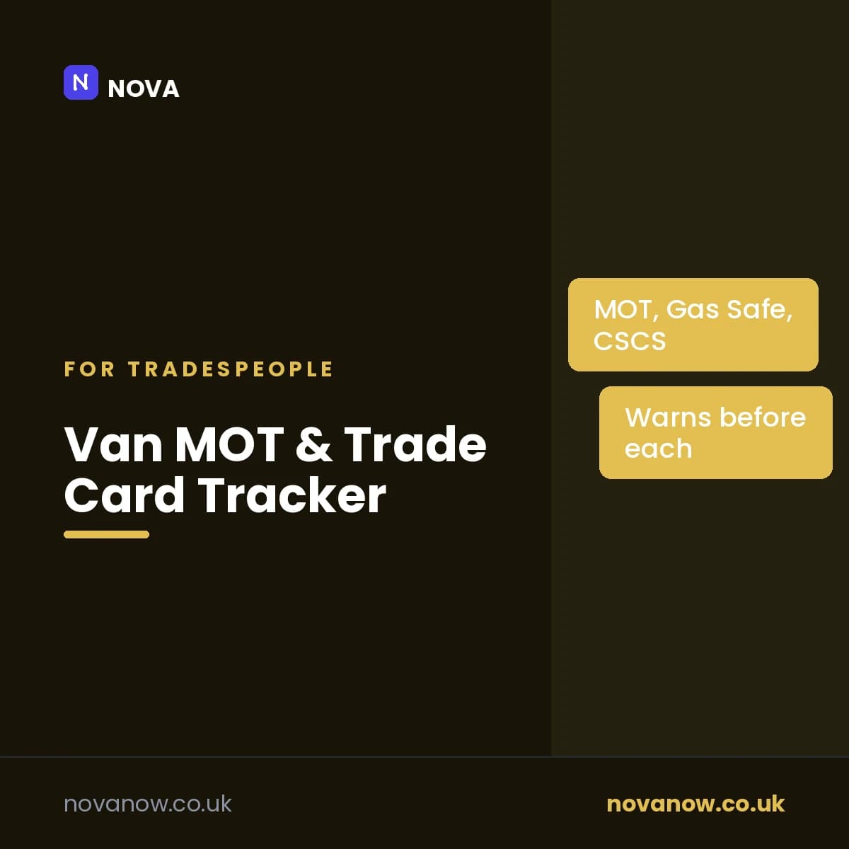Van MOT & Trade Card Tracker