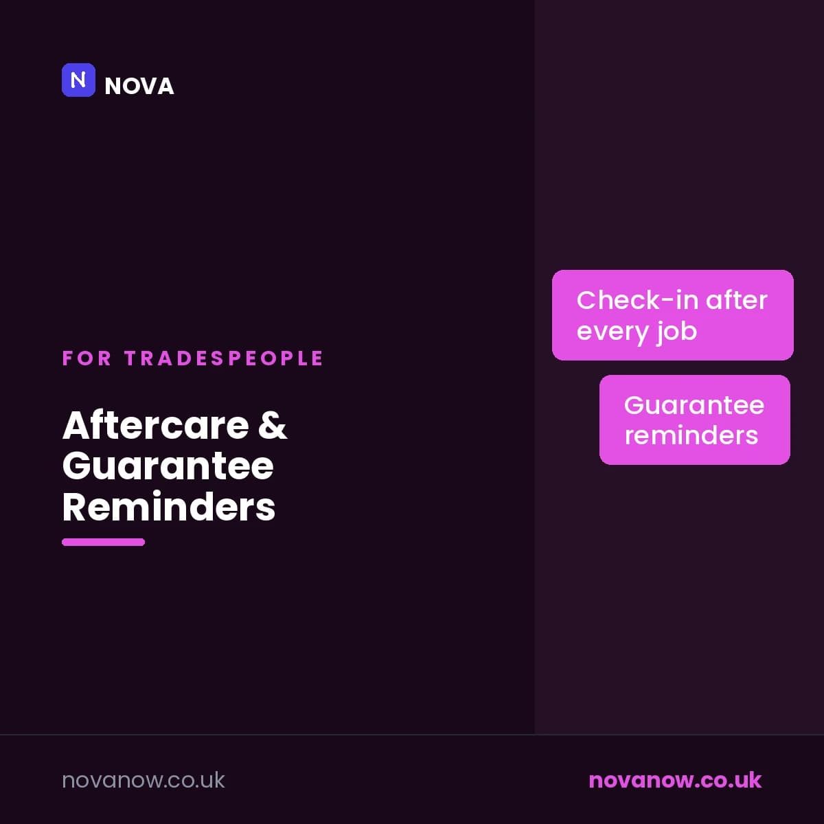 Aftercare & Guarantee Reminders