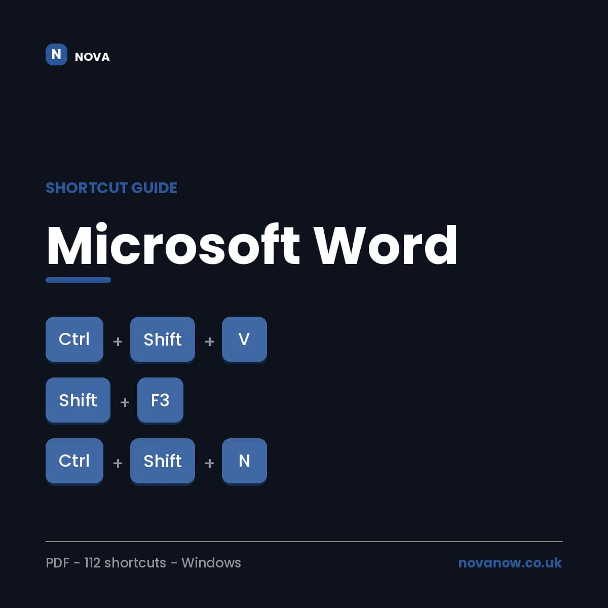 Microsoft Word Shortcut Guide