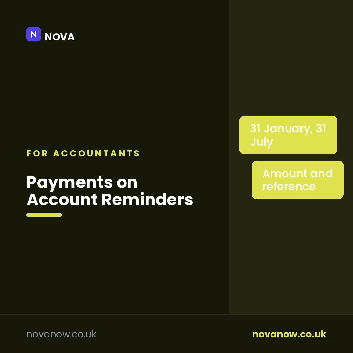Payments on Account Reminders
