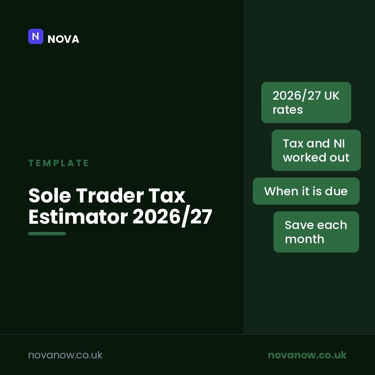 Sole Trader Tax Estimator 2026/27